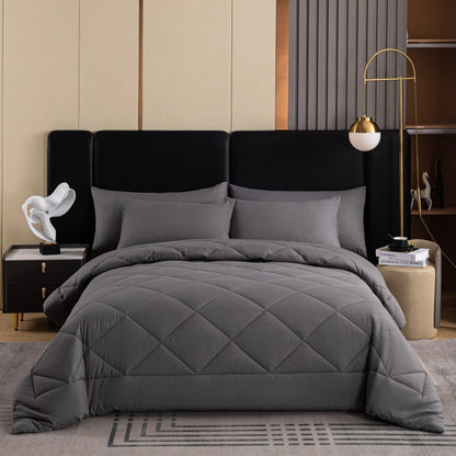 ⏳Limited-time 50% off⏰3-Piece Quilted Comforter Set with Shams🛌
