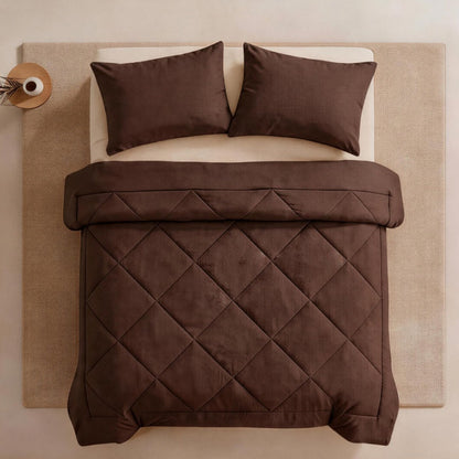⏳Limited-time 50% off⏰3-Piece Quilted Comforter Set with Shams🛌